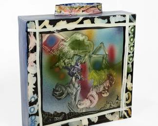 Gilbert Portanier 'Figural Abstract' Ceramic Vase (B)