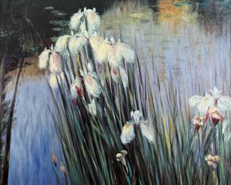 Greg Singley "Wild Irises" Oil on Canvas