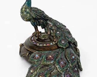 Jay Strongwater Peacock Charm Box