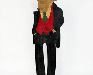 Folk Art Butler Ashtray (As Is)