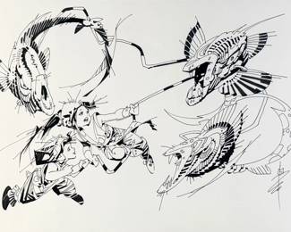 Alex Nino Original Illustration Ink on Paper