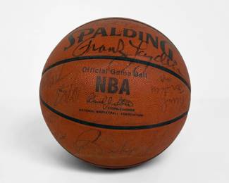 Utah Jazz Official Game Ball Signed by Team
