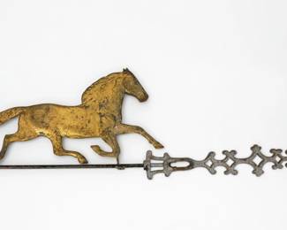Antique Gold-Colored Horse Weathervane