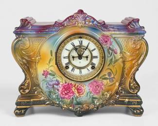 Ansonia "La Vinda" Procelain Mantel Clock
