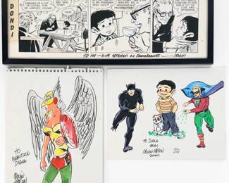 (3) Irwin Hasen Original Ink on Paper Illustrations