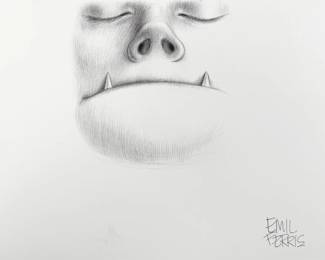 Emil Ferris Original 'Monster' Graphite on Paper