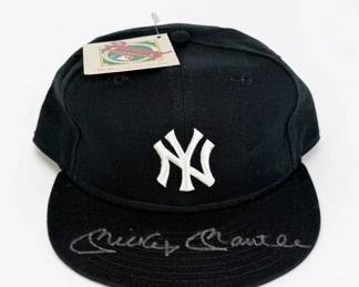 Signed Mickey Mantle New York Yankees Baseball Cap
