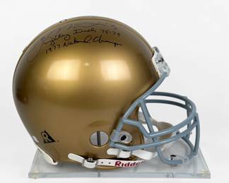 Signed Joe Montana Notre Dame Football Helmet