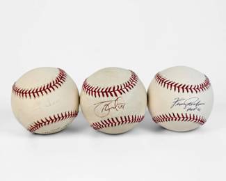 (3) Signed Major League Baseballs Inc Yogi Berra (G)