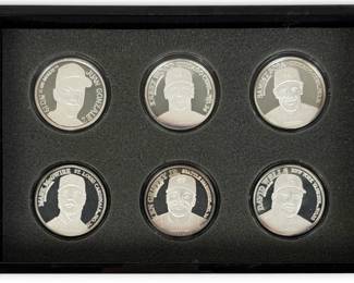 (6) .999 Silver MLB 1ozt Coins