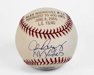 Signed Limited Edition Alex Rodriguez Major League Baseball
