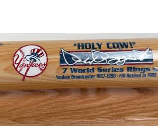 Signed Phil Rizzuto "Holy Cow!" Cooperstown Bat