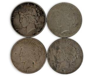 (4) Silver Peace Dollars
