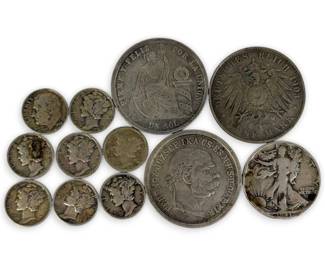 Group of US & Foreign Silver Coins