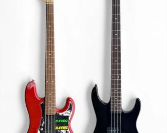 (2) Electric Bass Guitars 