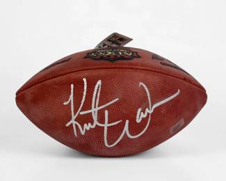 Signed Kurt Warner NFL Super Bowl XXXIV Wilson Football