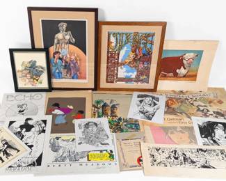 Group of Misc. Prints and Comic Art