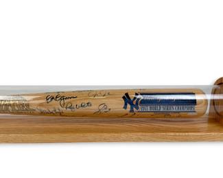 Signed 1977 New York Yankees World Series Champions Bat