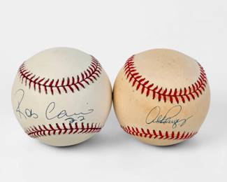 (2) Signed Alex Rodriguez & Robinson Cano Baseballs (B)