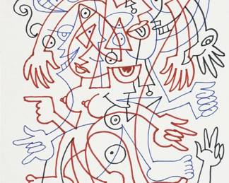 Mary Fleener Original Ink & Pen Drawing