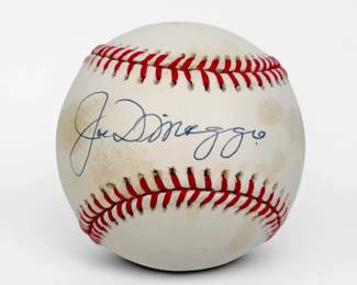 Signed Joe DiMaggio American League Offical Ball Baseball