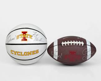 Signed Iowa State University Football and Basketball