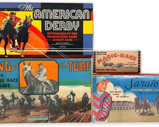 Group of (4) Vintage Horse Racing Games
