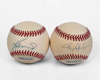 (2) Ken Griffey Jr & Roger Clemens Signed Baseballs 