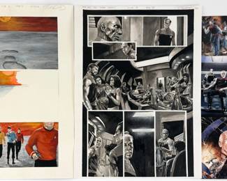 Group of J.K. Woodward Star Trek Prints and Drawings