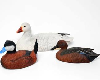 (3) Jules A. Bouillet Handcrafted Duck Decoys