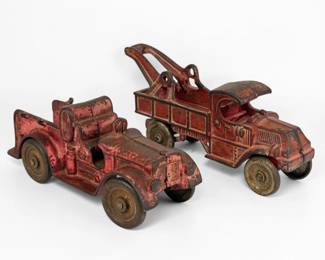 (2) Antique Cast Iron Toy Cars (E)