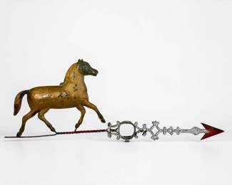 Antique Bronze-Colored Horse Weathervane
