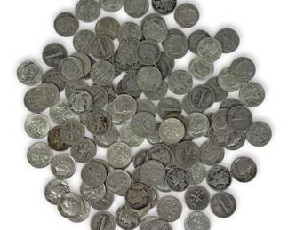 Approx (114) Silver Dimes