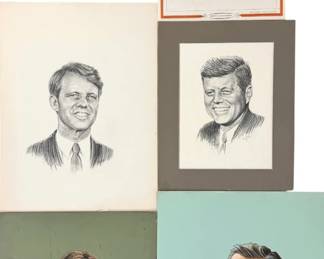(4) Gale Hendrickson Portrait Sketches
