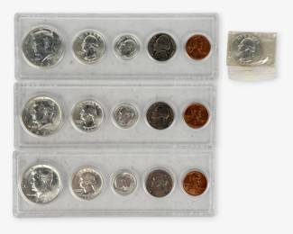 (3) 1964 Proof Sets & 1963 BU (Brilliant Uncirculated) Quarter