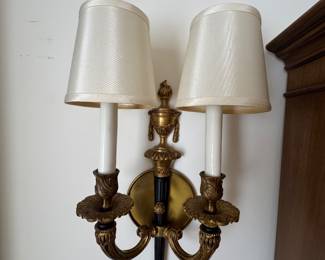 Vintage brass wall sconces - will require assistance for removal