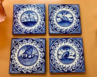 Hand painted Delft tiles