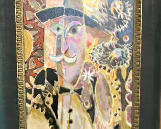 “El Jefe and Two Birds” by John “Jake” Wagnon oil on canvas
