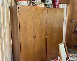 Pair of walnut cabinets