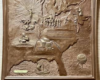 Morman carved US map