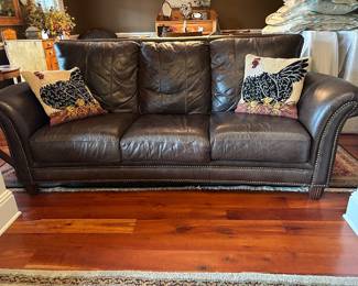 Leather 3 seat sofa