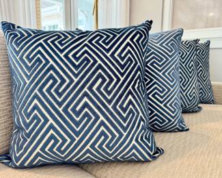 $120 - Priced per pillow. New custom velvet pillow with down insert - 20x20