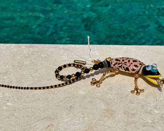 $70 - Cynthia Chuang Whimsical Lizard Brooch