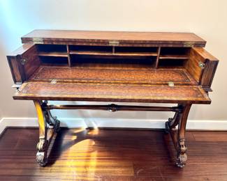 Another view of the Maitland Smith flip top desk.