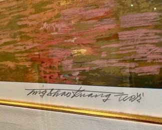 Close up image of the “Crane and Sunlight” authentication.