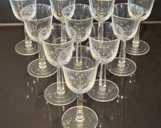 $40 - Set of 11 vintage cordial glasses - 4.5" tall