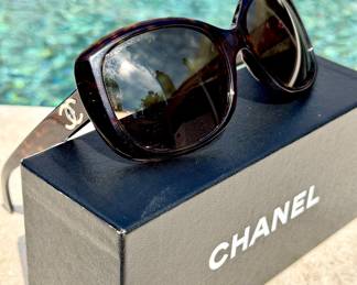 $230 - Chanel tortoise shell sunglasses, very good condition!