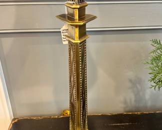 $300 - Vintage Neoclassical table lamp by Maitland-Smith, 39” tall
