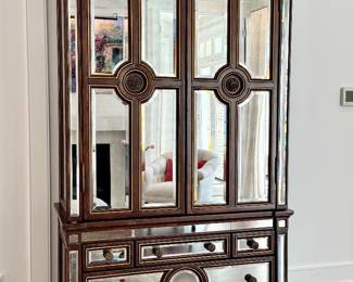 $2800 - Amelie Mirrored 2-Piece Armoire, 43x22x86. Gorgeous piece! Heirloom quality. Excellent condition.