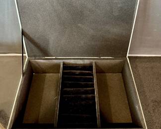 Inside view of the Harold Elliot jewelry / cigar box.